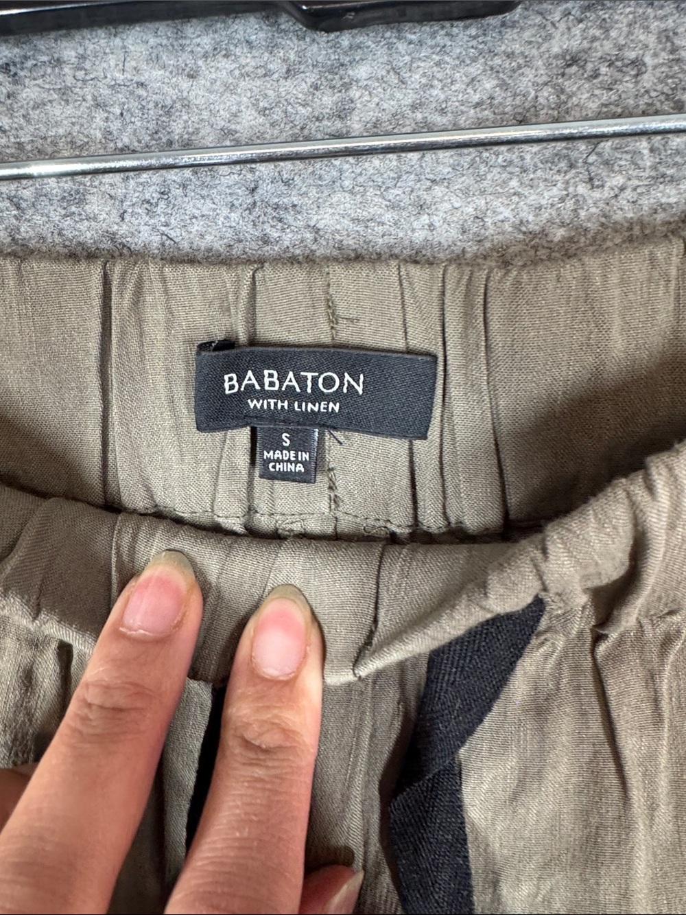 Babaton Linen Blend Pull On Pants Size S Relaxed Minimalist Trousers Office Chic - Picture 8 of 13
